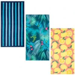 B&M Adult's Beach Towel - Blue Stripes -Home Furnishings Store 393917 adult printed beach towel group 2