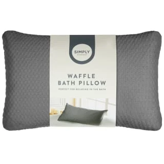 Simply Everyday Waffle Bath Pillow - Grey 3 Simply Everyday Waffle Bath Pillow - Grey