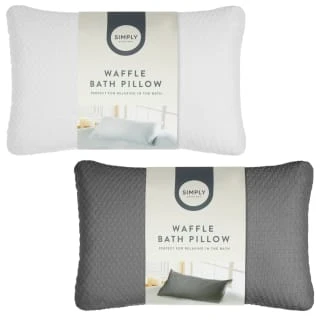 Simply Everyday Waffle Bath Pillow - Grey 6 Simply Everyday Waffle Bath Pillow - Grey - Image 4