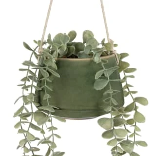 B&M Hanging Foliage In Green Ceramic Pot 4 B&M Hanging Foliage In Green Ceramic Pot - Image 2
