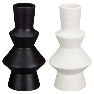 B&M Small Shaped Vase - White 4 B&M Small Shaped Vase - White - Image 2