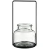 B&M Glass Lantern With Black Frame -Home Furnishings Store 394359 candle holder