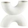 B&M Sculptural Ornament 2 B&M Sculptural Ornament -Home Furnishings Store 394364 stone double candle holder white