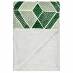 B&M Simply Geo Waffle Throw - Green -Home Furnishings Store 394920 simply geo waffle throw green 3