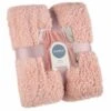 B&M Simply Two Tone Teddy Throw - Blush -Home Furnishings Store 394927 simply plain teddy throw blush