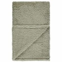 B&M Simply Two Tone Teddy Throw - Sage -Home Furnishings Store 394928 simply plain teddy throw sage