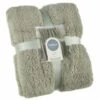 B&M Simply Two Tone Teddy Throw - Sage -Home Furnishings Store 394928 simply plain teddy throw sage 4