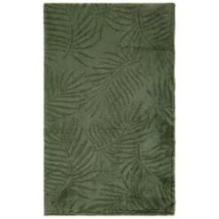 Large Leaf Embossed Green Throw -Home Furnishings Store 394947 large leaf embossed green throw 2