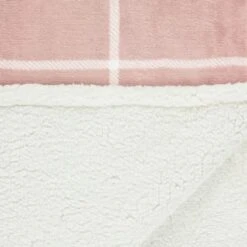 Winston Blush Sherpa Check Throw 9 Winston Blush Sherpa Check Throw -Home Furnishings Store 394980 winston check throw blush 2