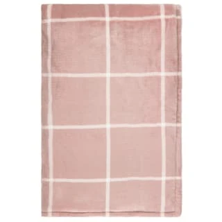 Winston Blush Sherpa Check Throw 5 Winston Blush Sherpa Check Throw - Image 3