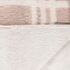 B&M Check Sherpa Throw - Natural -Home Furnishings Store 394999 check sherpa throw natural 3