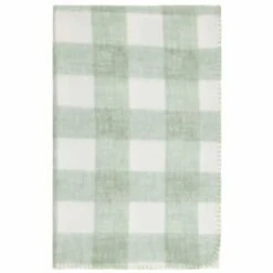 Simply Sage & Gingham Polar Fleece Throw 2pk -Home Furnishings Store 395026 simply super soft throws 2pk sage gingham 2
