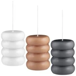 B&M Ribbed Pillar Candle - Brown -Home Furnishings Store 395415 shaped pillar candle