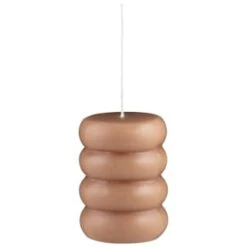 B&M Ribbed Pillar Candle - Brown -Home Furnishings Store 395415 shaped pillar candle natural