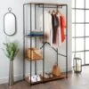 Tromso Garment Rail With Side Shelving -Home Furnishings Store 395473 tromso garment rail with side shelving