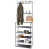 B&M Essentials 16 Hook Garment Rack With Shelving -Home Furnishings Store 395496 essentials 16 hook garment rack with shelving