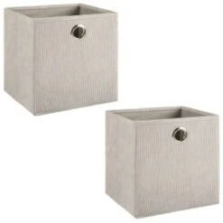 Lokken Cord Storage Cubes 2pk - Light Grey 8 Lokken Cord Storage Cubes 2pk - Light Grey -Home Furnishings Store 395811 2pk cord lokken storage cubes light grey 3