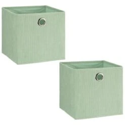 Lokken Cord Storage Cubes 2pk - Sage 8 Lokken Cord Storage Cubes 2pk - Sage -Home Furnishings Store 395812 2pk lokken storage cubes sage 4