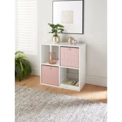 Lokken Printed Storage Cubes 2pk - Pink Diamond -Home Furnishings Store 395838 2pk printed lokken storage cubes pink diamond