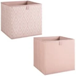 Lokken Printed Storage Cubes 2pk - Pink Diamond -Home Furnishings Store 395838 2pk printed lokken storage cubes pink diamond 3