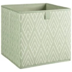 New Products 5 Lokken Printed Storage Cubes 2pk - Sage Diamond