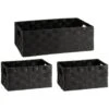 B&M Caen Set Of 3 Paper Rope Baskets - Black 1 B&M Caen Set Of 3 Paper Rope Baskets - Black -Home Furnishings Store 395869 caen set of 3 paper rope baskets black 2