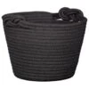 B&M Cara Rope Basket With Handle - Black -Home Furnishings Store 395872 cara rope basket with handle black