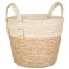B&M White Bottom 2 Tone Wicker Basket 2 B&M White Bottom 2 Tone Wicker Basket -Home Furnishings Store 395896 2 tone wicker basket