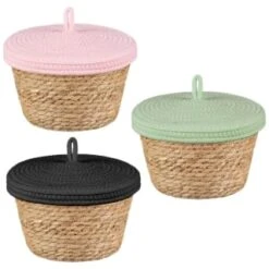 B&M Kendall Basket With Lid - Green -Home Furnishings Store 395974 395975 395976 kendall basket with lid group 1