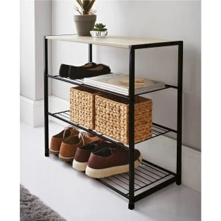 B&M Michigan 4 Tier Multi Purpose Shoe Storage 3 B&M Michigan 4 Tier Multi Purpose Shoe Storage