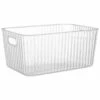 Ribbed Clear Storage Tub - Large -Home Furnishings Store 396950 ribbed clear storage box large