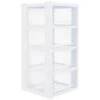 B&M White 4 Tier Drawers -Home Furnishings Store 397930 white 4 tier drawers 3