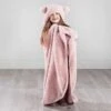 Simply Kids Hooded Sherpa Blanket - Blush -Home Furnishings Store 400215 simply kids hooded sherpa blanket blush