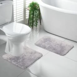 Grey - Tufted Pedestal Mat -Home Furnishings Store 400281 400286 tufted bath and ped mat grey 2