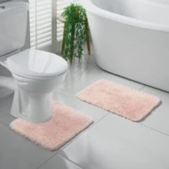 Blush - Tufted Bath Mat -Home Furnishings Store 400291 400292 tufted bath and ped mat blush